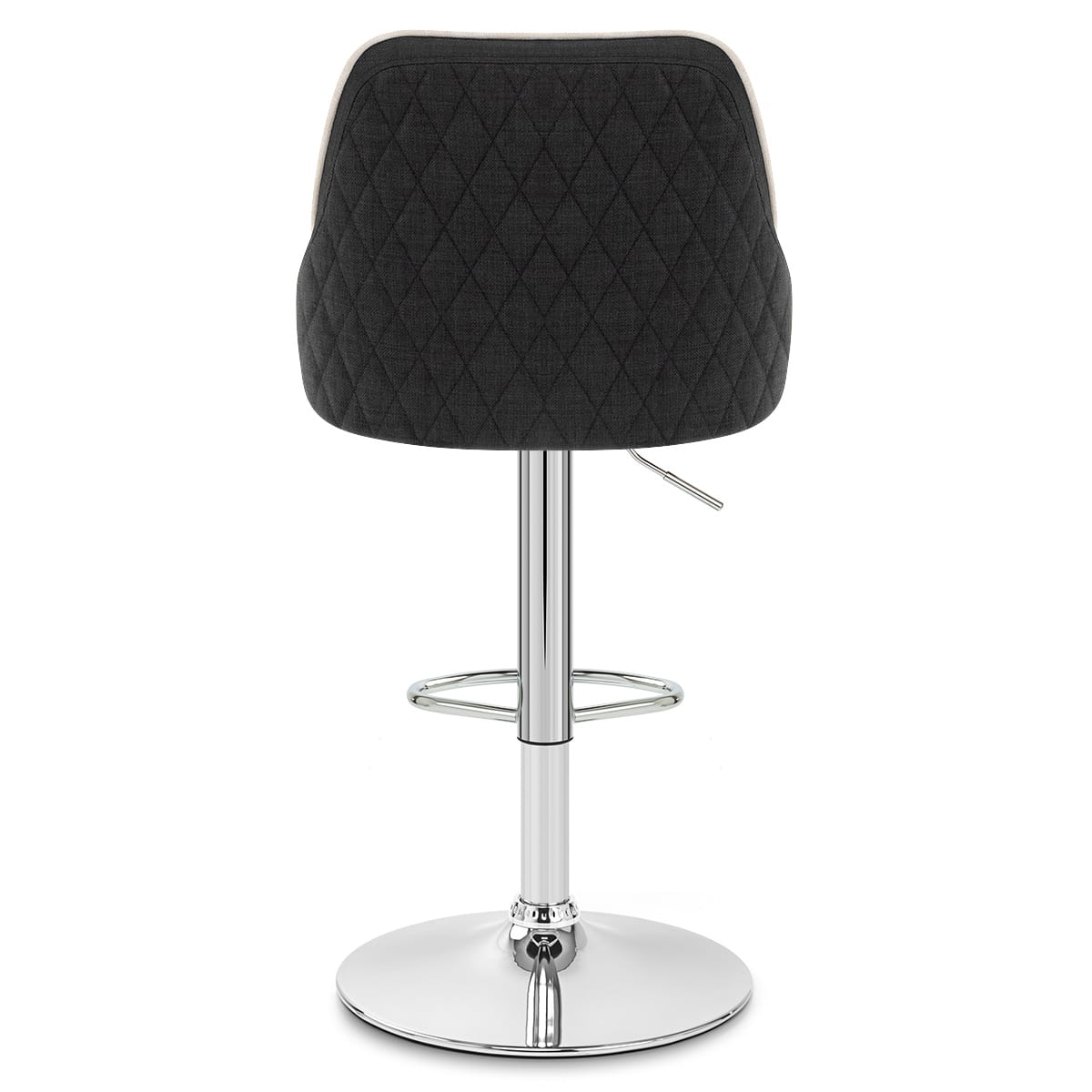 Sgabello Ecopelle Tessuto - Plaza Crema