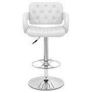 Sgabelli Ecopelle Cromato - Polaris Bianco