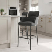 Sgabello Tessuto - Porter Grigio scuro