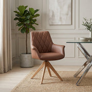 Sedia Vera Pelle Quercia - Portobello Marrone