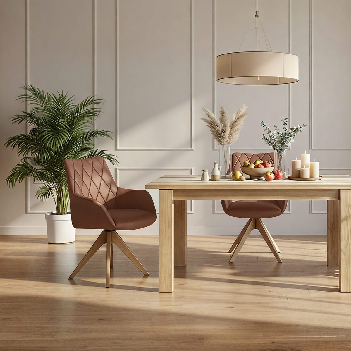Sedia Vera Pelle Quercia - Portobello Marrone