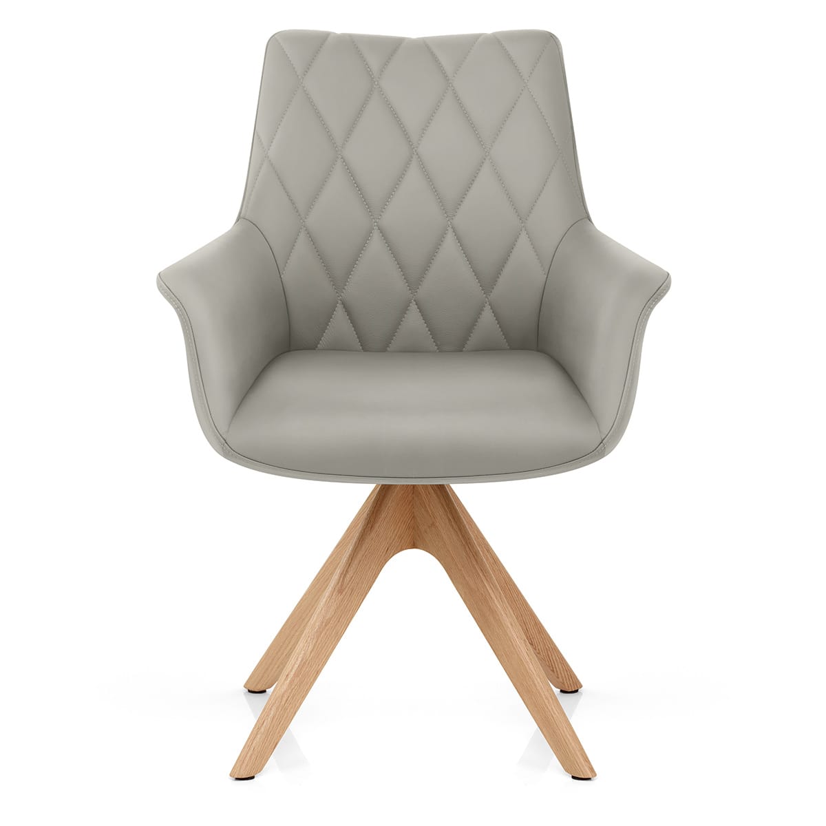 Sedia Vera Pelle Quercia - Portobello Grigio