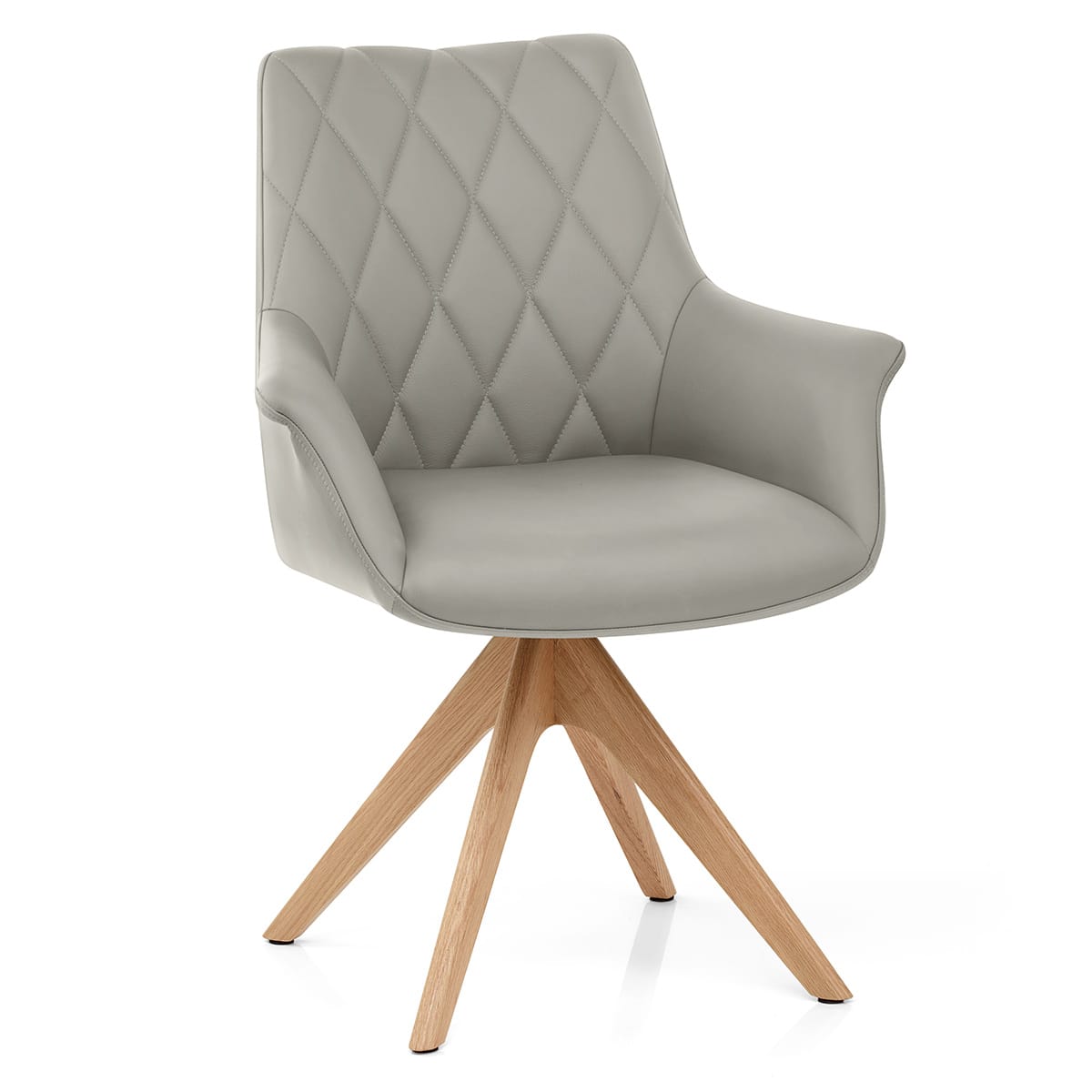 Sedia Vera Pelle Quercia - Portobello Grigio