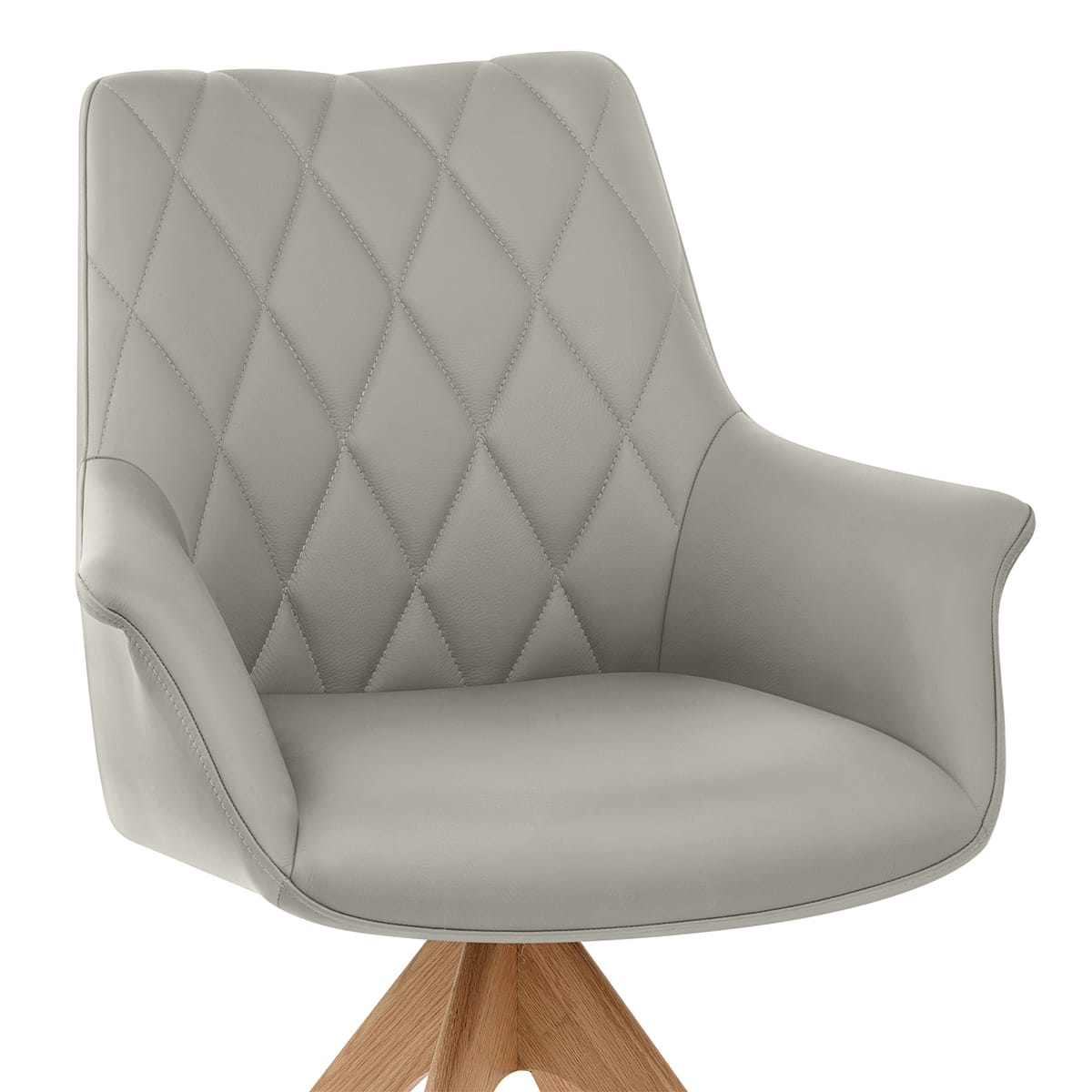 Sedia Vera Pelle Quercia - Portobello Grigio