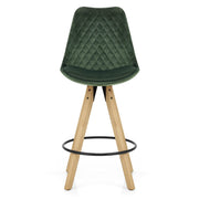 Sgabello Velluto Legno - Prism Verde
