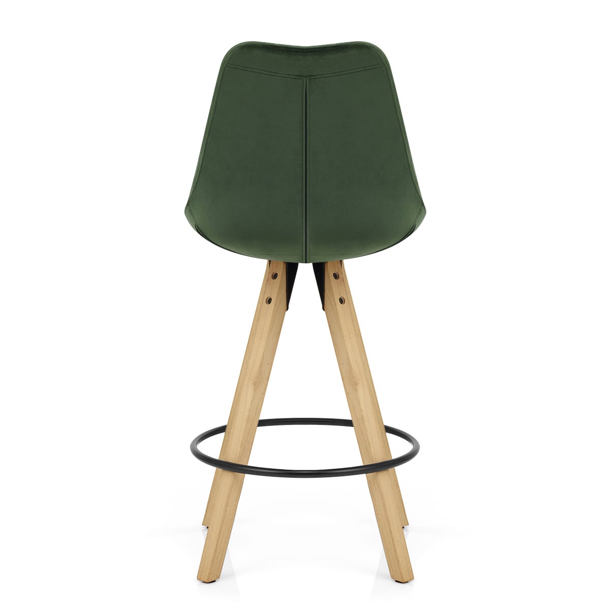 Sgabello Velluto Legno - Prism Verde