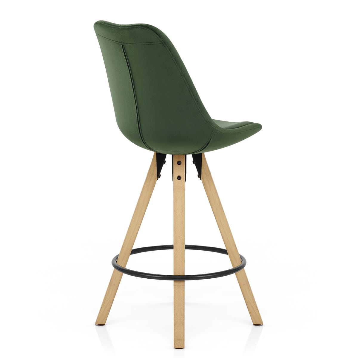 Sgabello Velluto Legno - Prism Verde