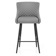 Sgabello Ecopelle Metallo - Provence Grigio