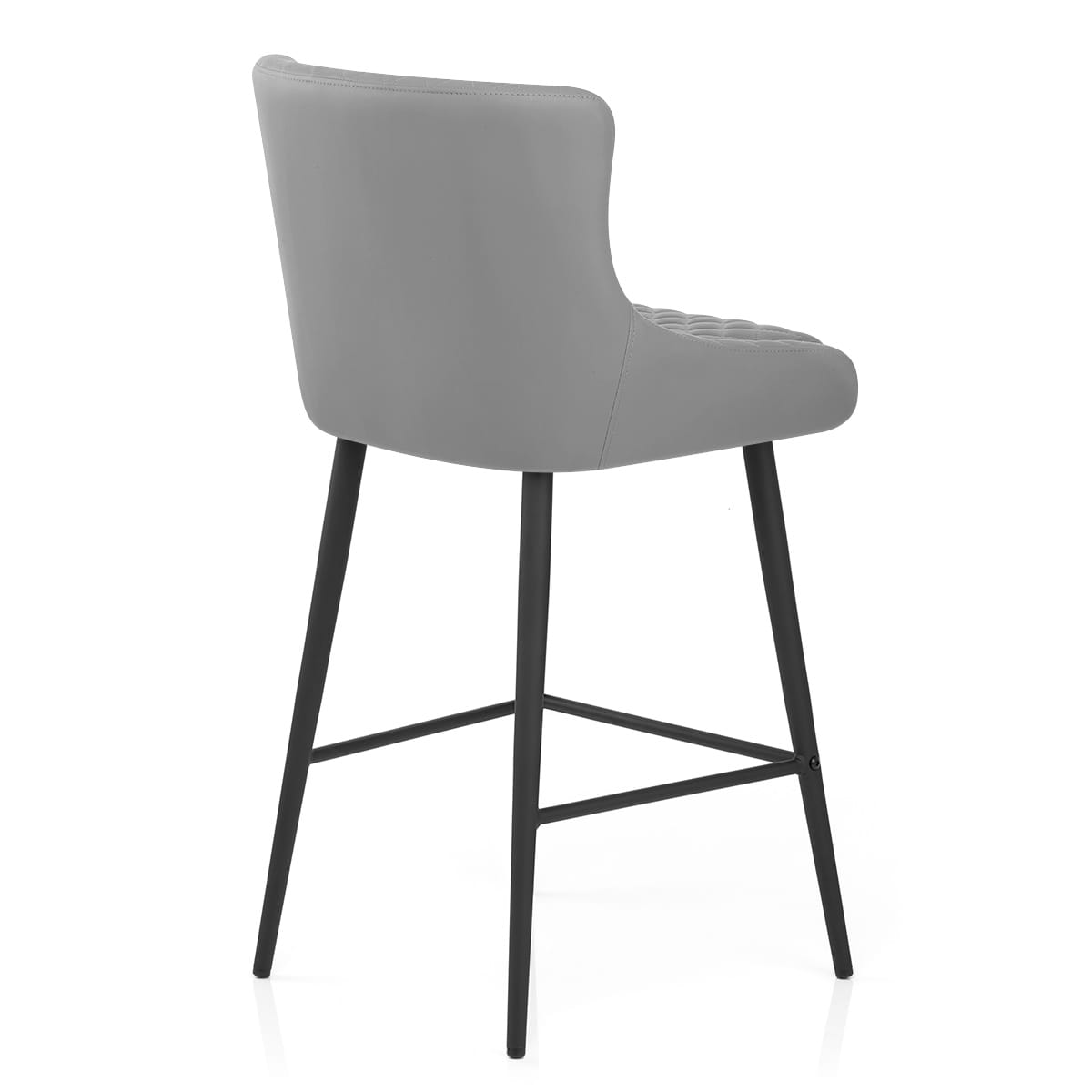 Sgabello Ecopelle Metallo - Provence Grigio