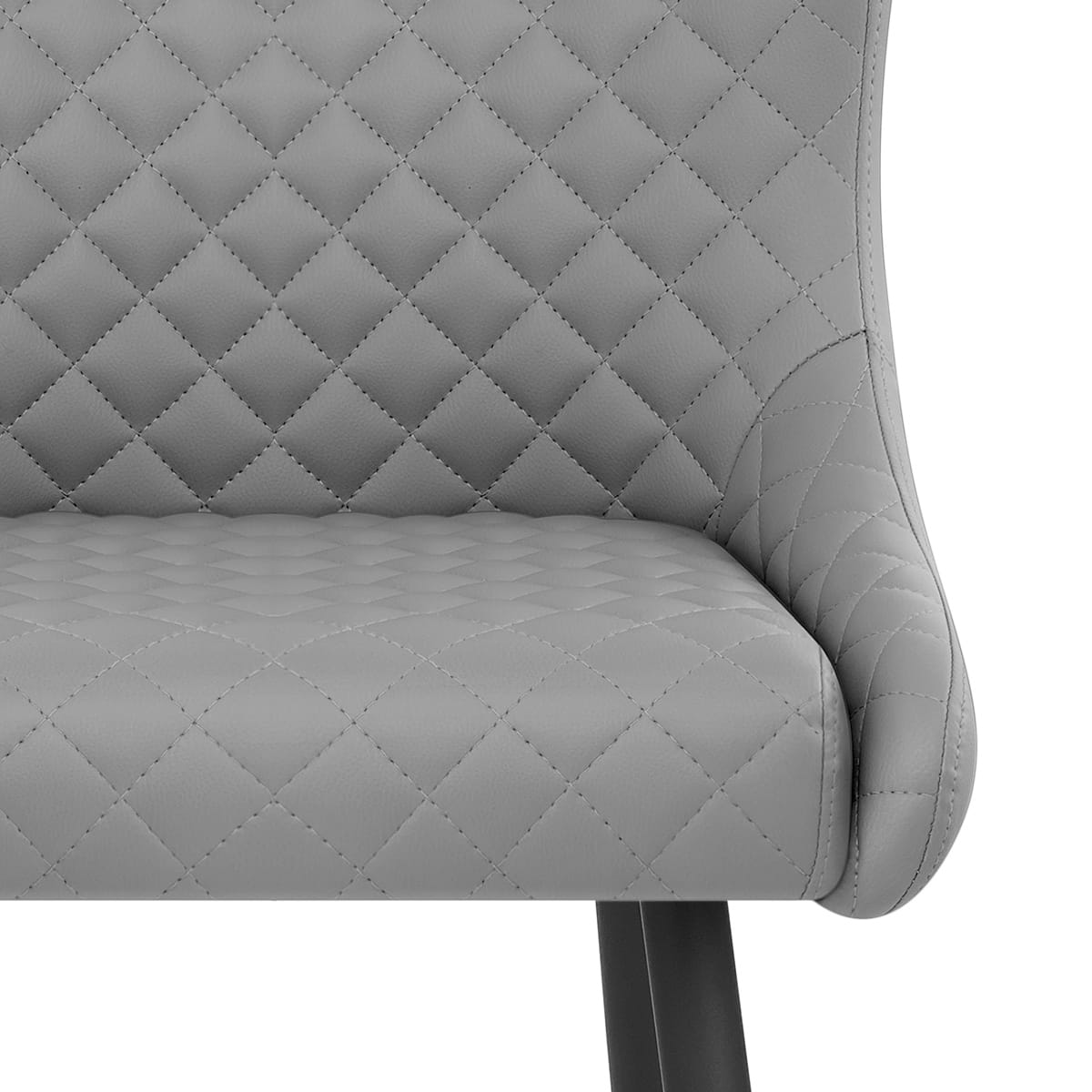 Sgabello Ecopelle Metallo - Provence Grigio