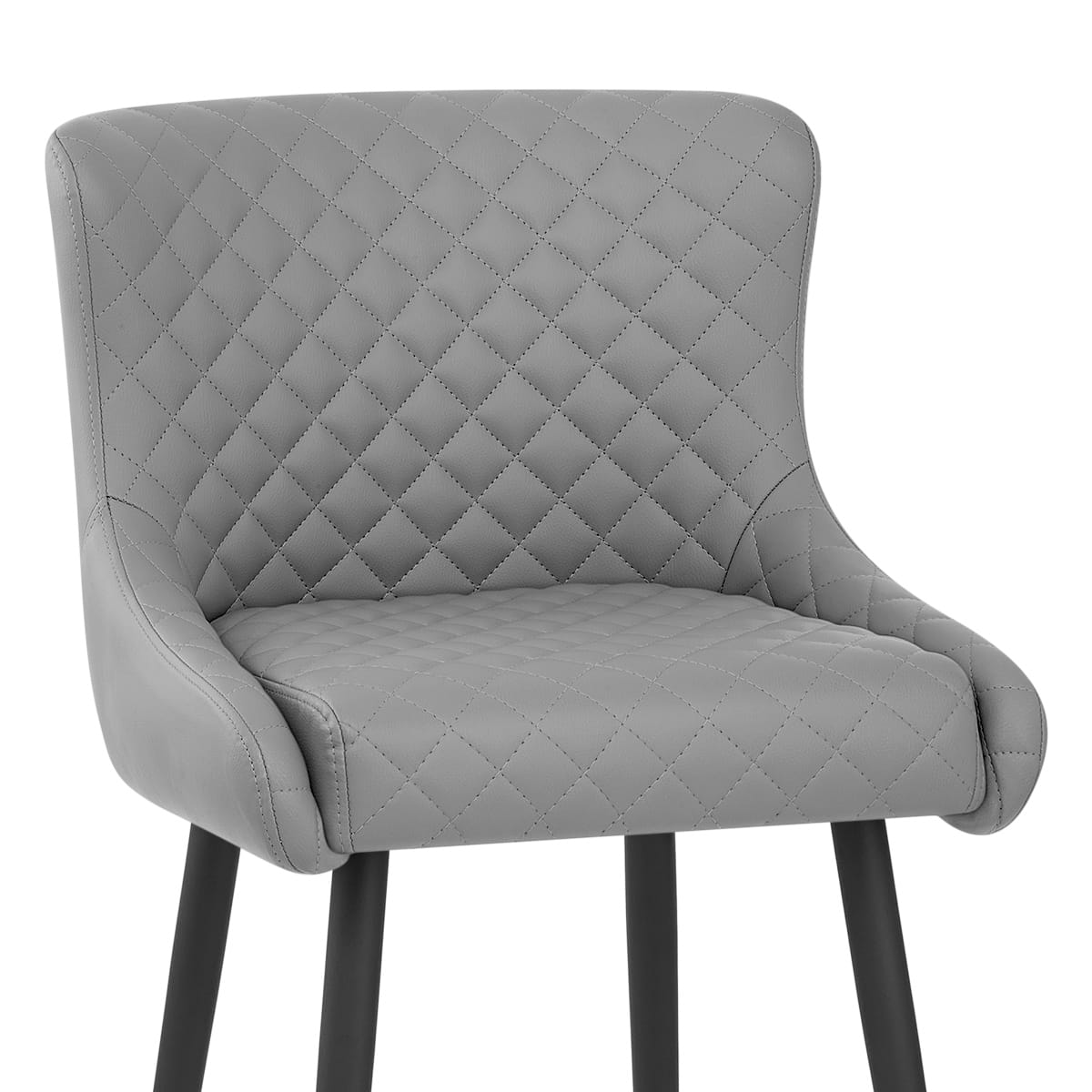 Sgabello Ecopelle Metallo - Provence Grigio