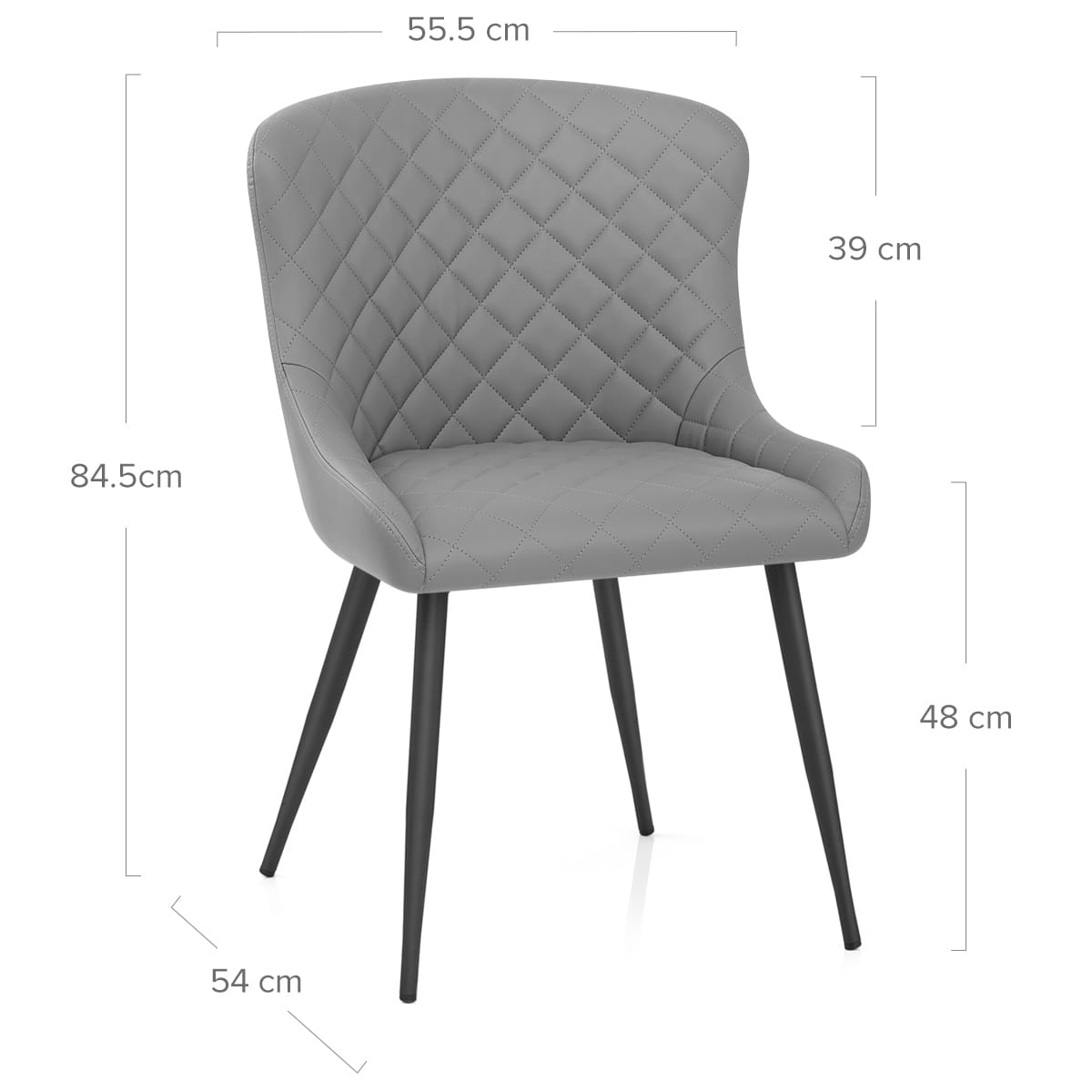 Sedia Ecopelle Metallo - Provence Grigio