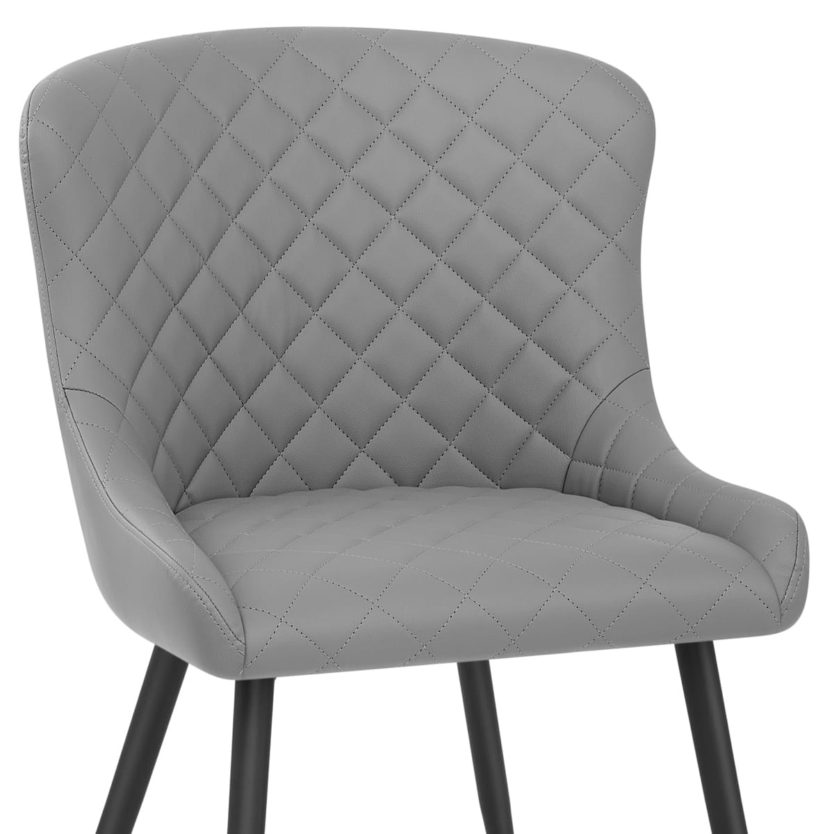 Sedia Ecopelle Metallo - Provence Grigio