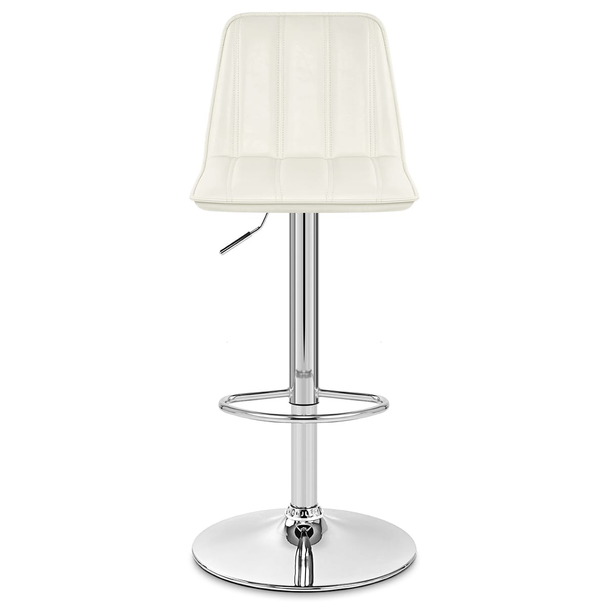 Sgabello Ecopelle Cromato - Pulse Crema