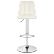 Sgabello Ecopelle Cromato - Pulse Crema