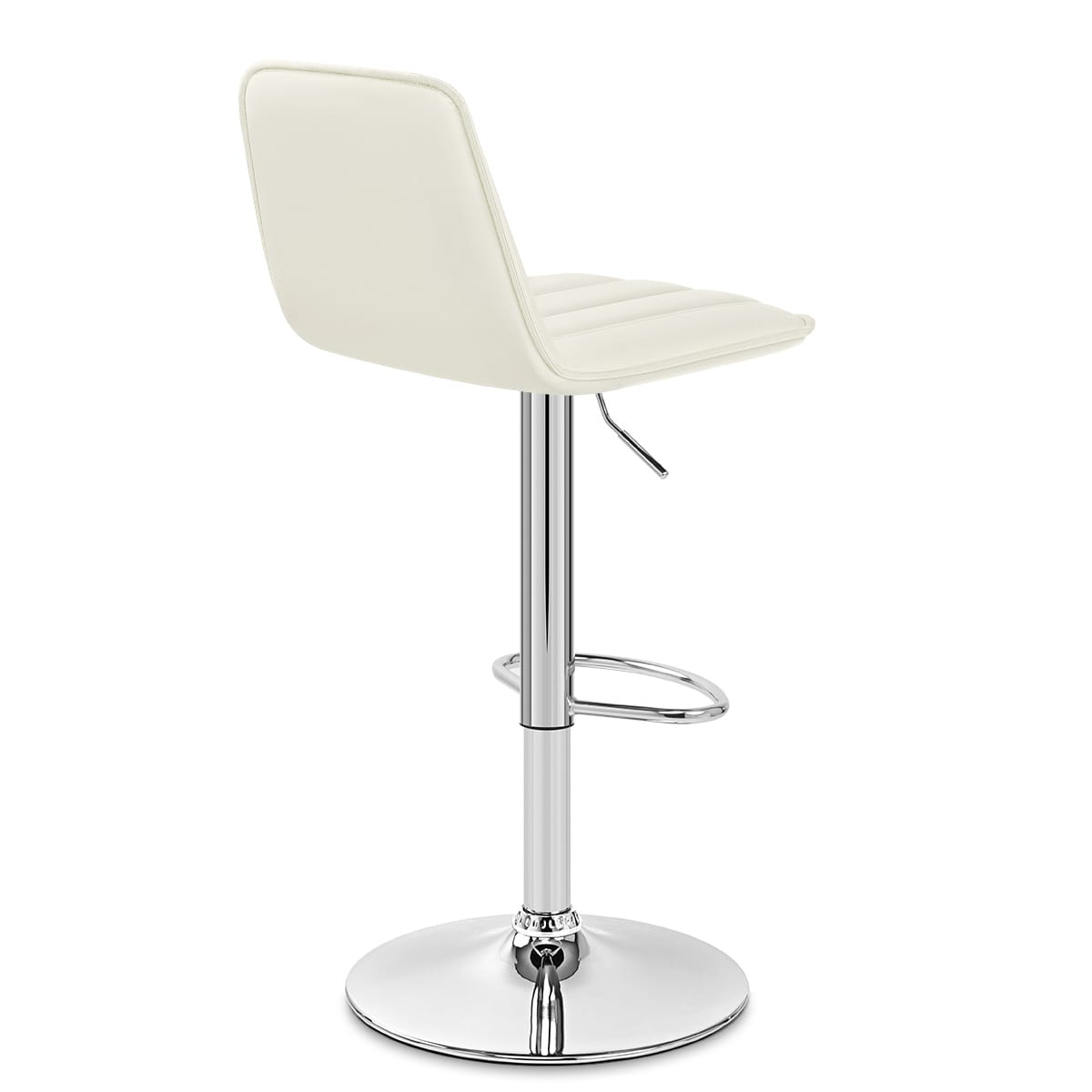 Sgabello Ecopelle Cromato - Pulse Crema
