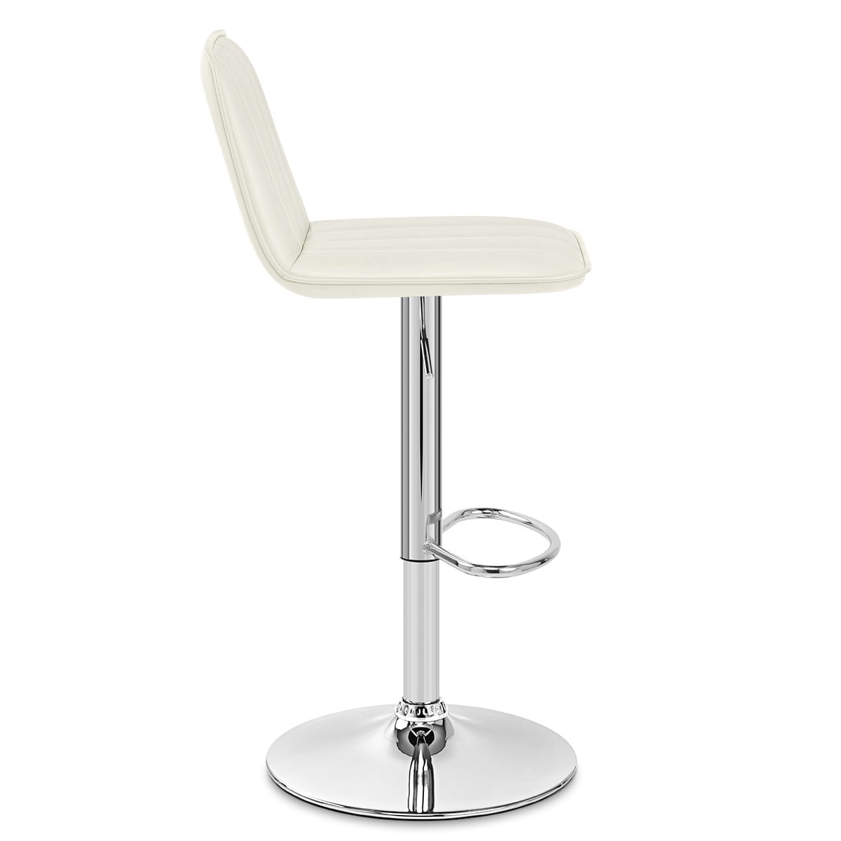 Sgabello Ecopelle Cromato - Pulse Crema
