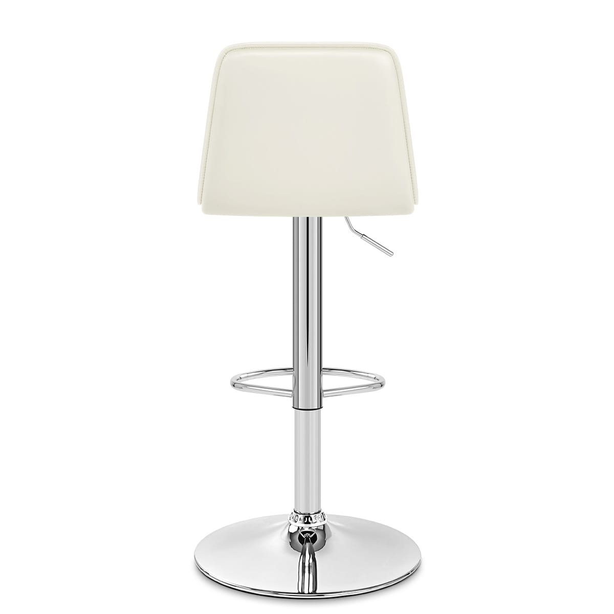 Sgabello Ecopelle Cromato - Pulse Crema