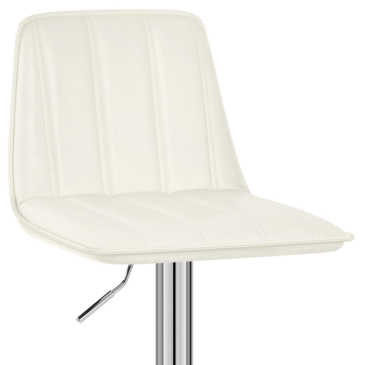 Sgabello Ecopelle Cromato - Pulse Crema