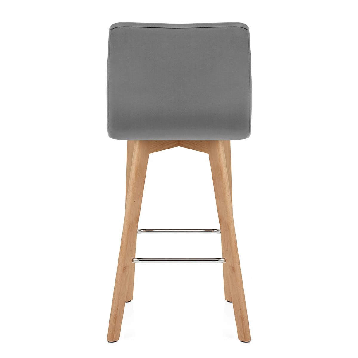 Sgabello Velluto Legno - Pure Grigio