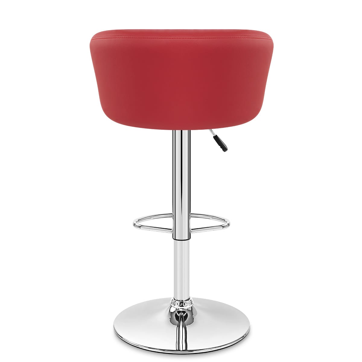 Sgabello Ecopelle Cromato - Eclipse Rosso
