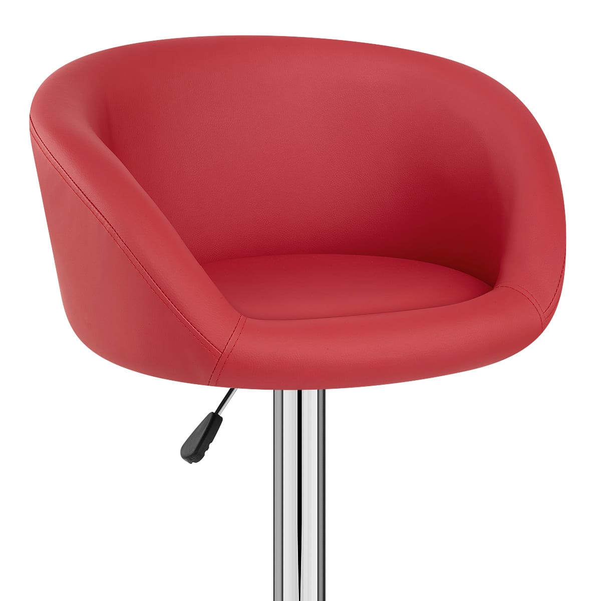 Sgabello Ecopelle Cromato - Eclipse Rosso