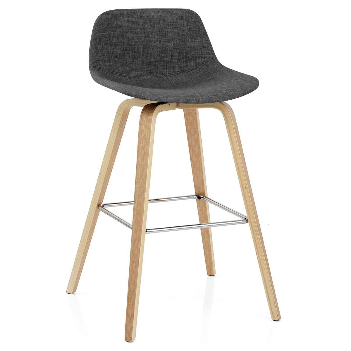 Sgabello Tessuto Legno - Reef Grigio scuro