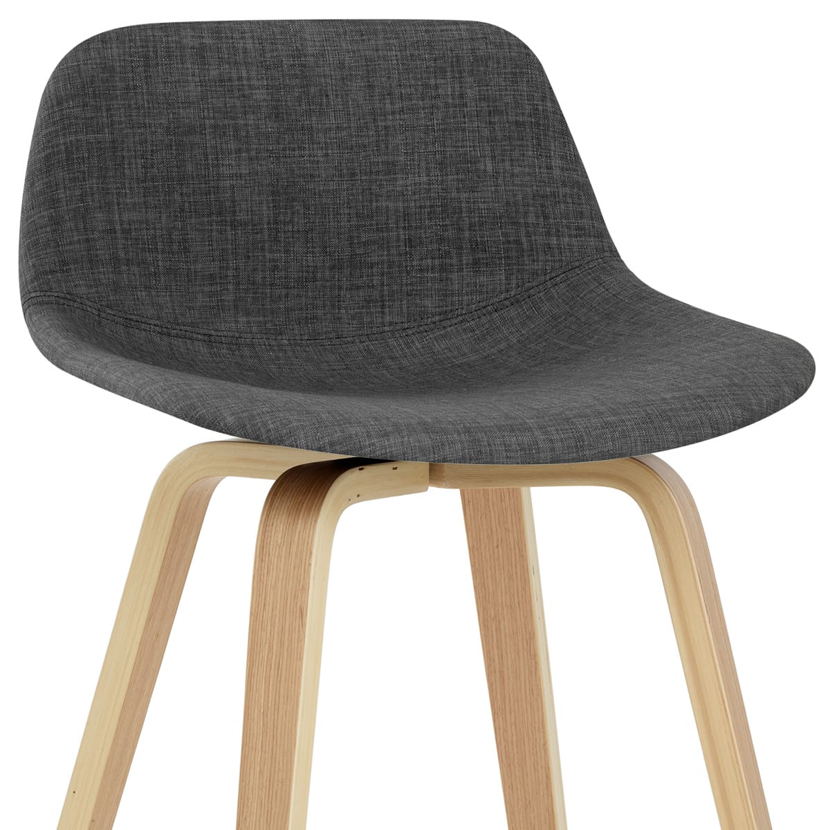 Sgabello Tessuto Legno - Reef Grigio scuro