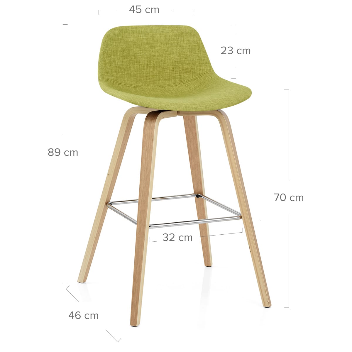 Sgabello Tessuto Legno - Reef Verde