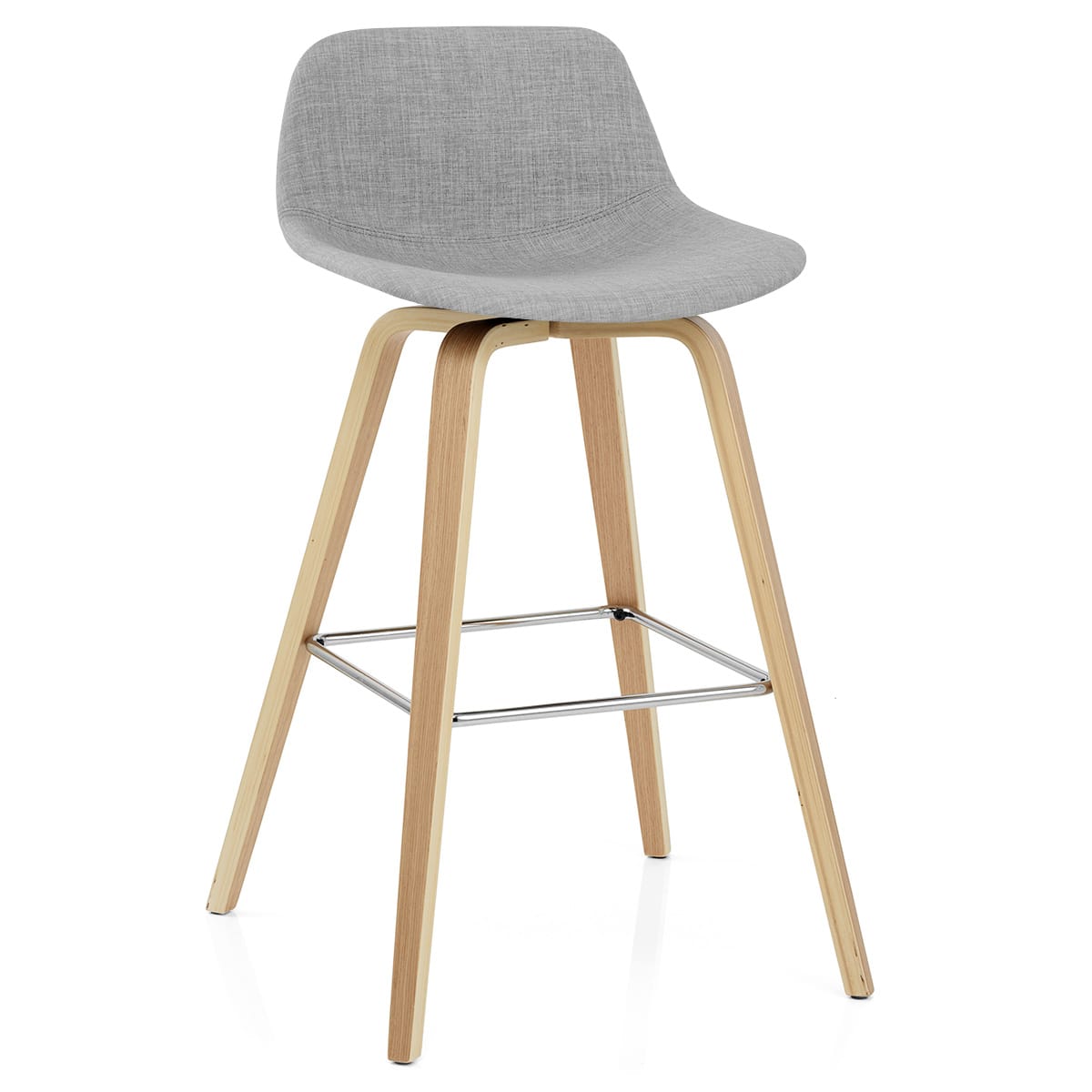 Sgabello Tessuto Quercia - Reef Grigio