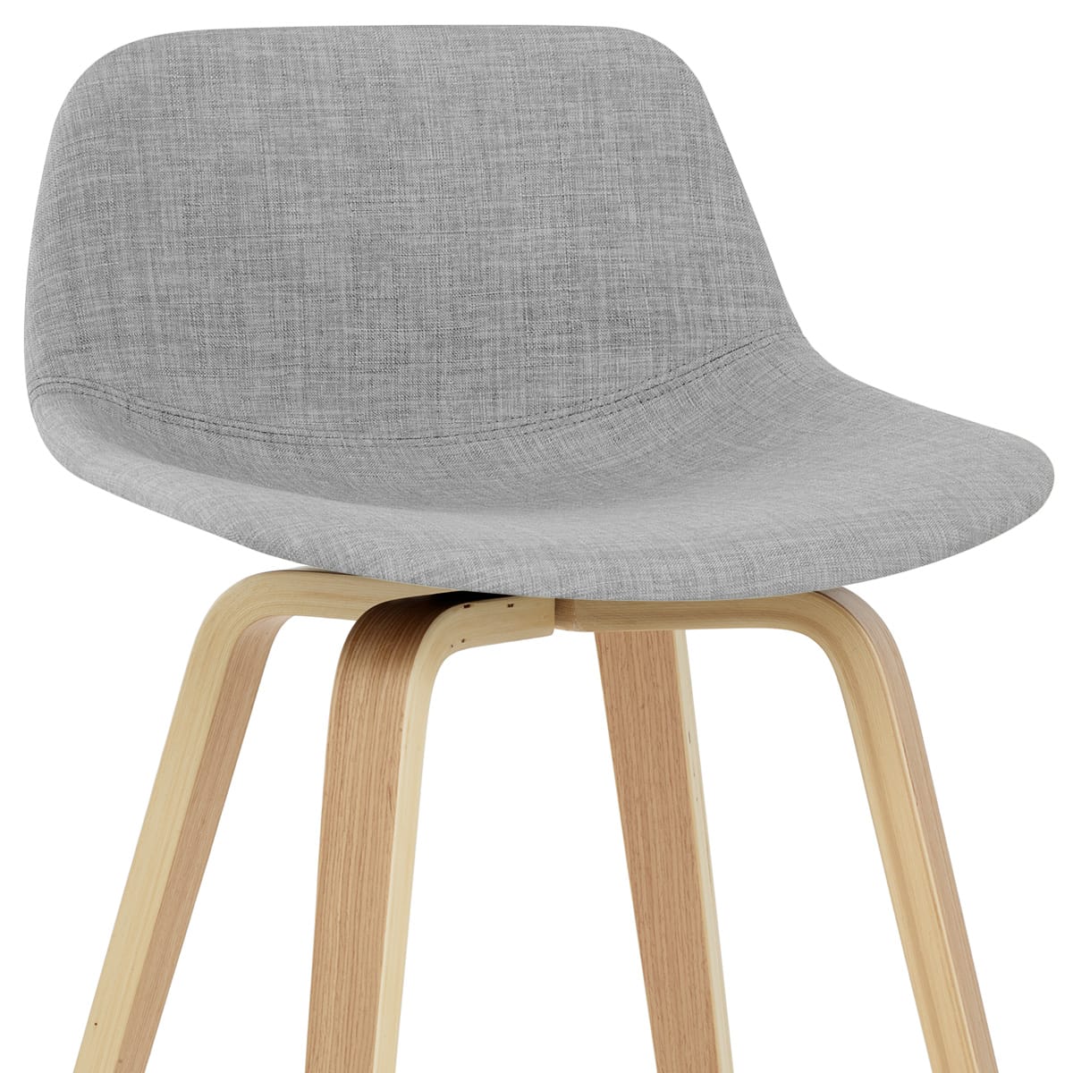 Sgabello Tessuto Quercia - Reef Grigio