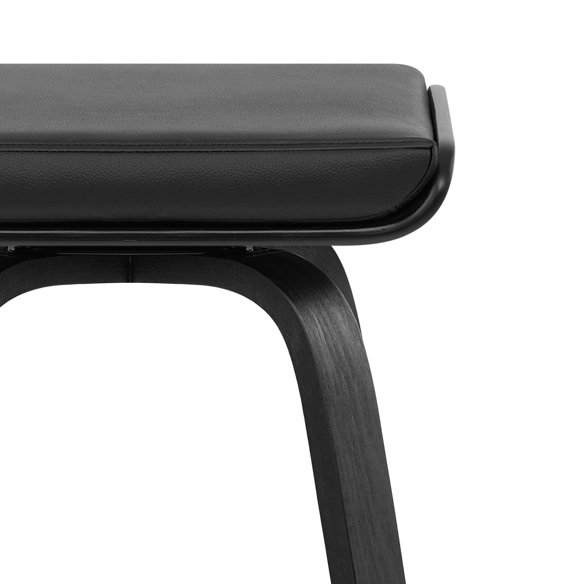 Sgabello Vera Pelle Legno - Remy Nero