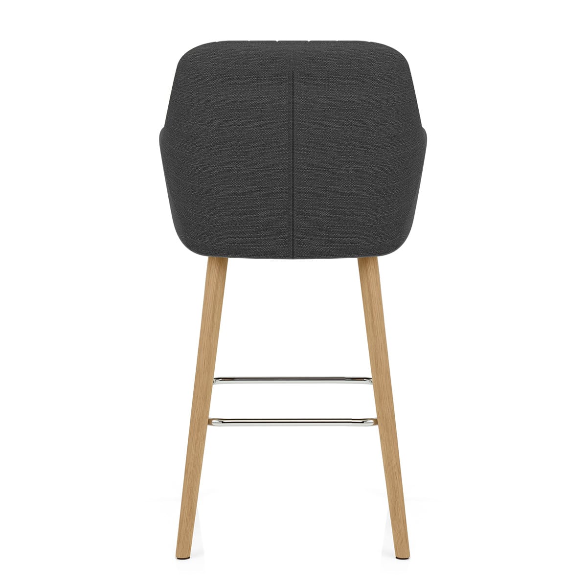 Sgabello Tessuto Legno - Rio Grigio scuro