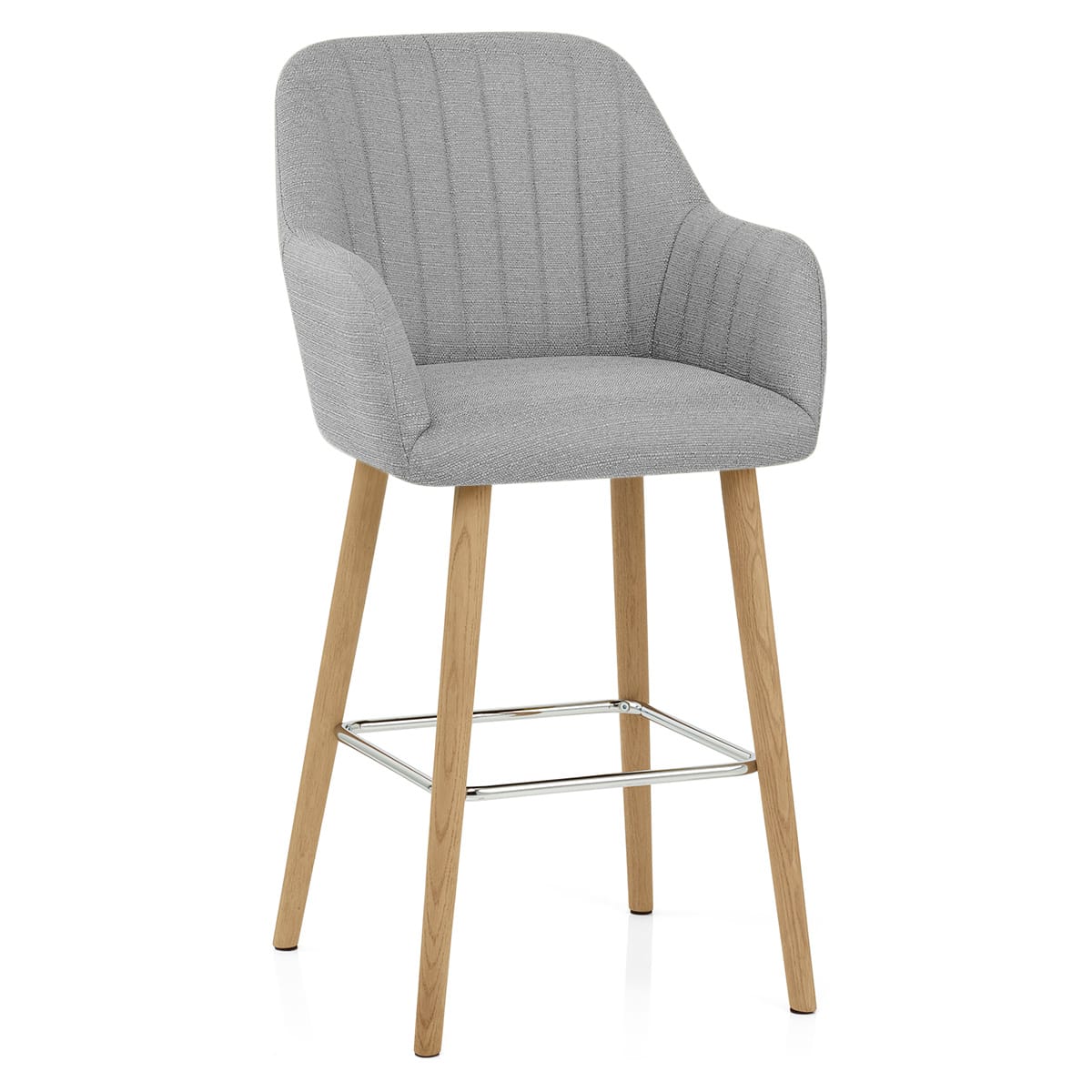 Sgabello Tessuto Legno - Rio Grigio