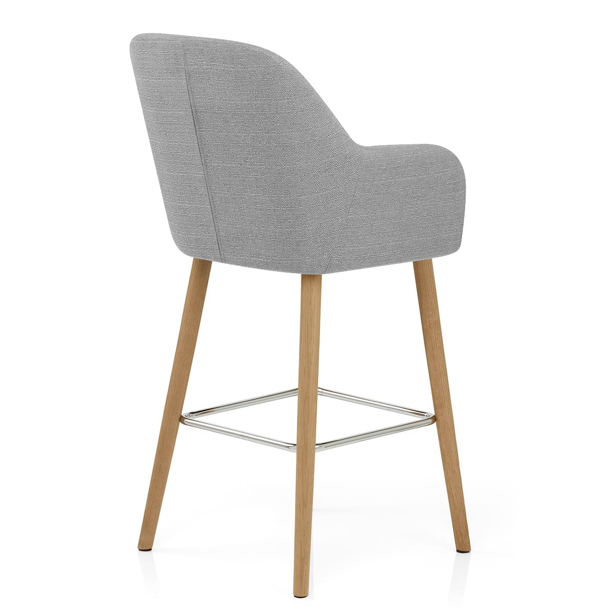 Sgabello Tessuto Legno - Rio Grigio
