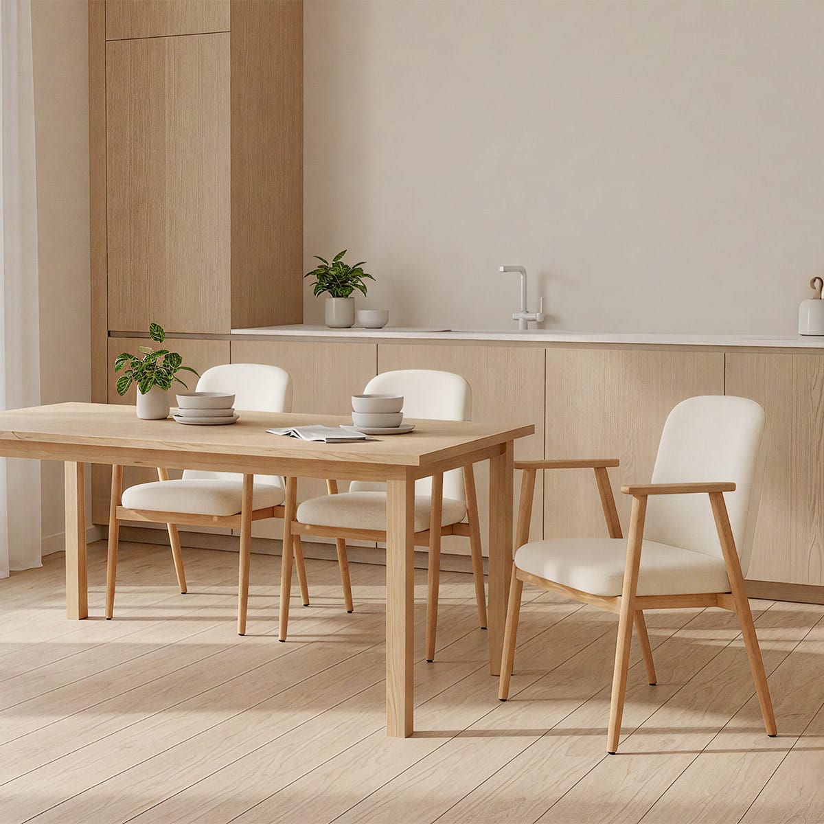 Sedia Tessuto Quercia - Ripley Beige