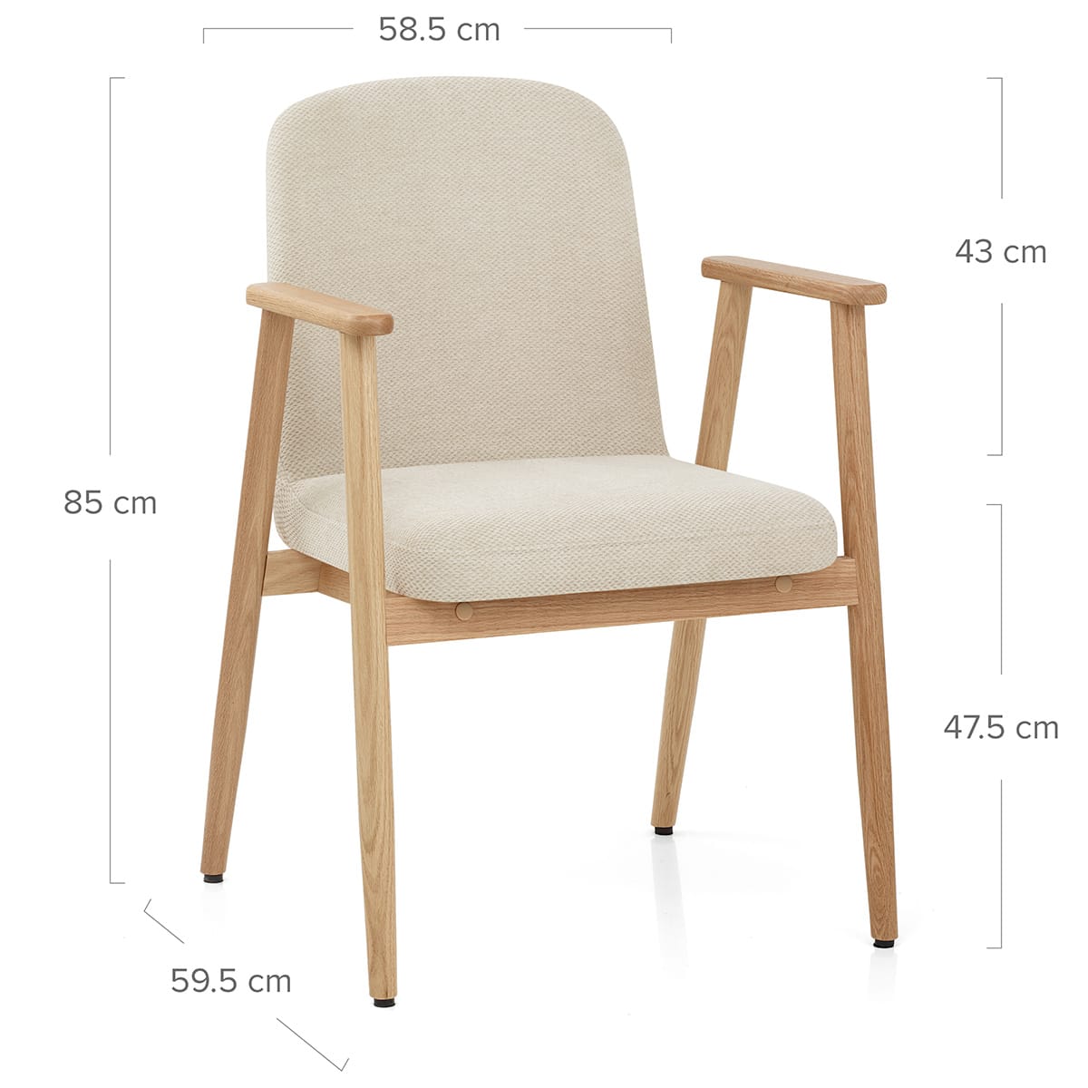 Sedia Tessuto Quercia - Ripley Beige