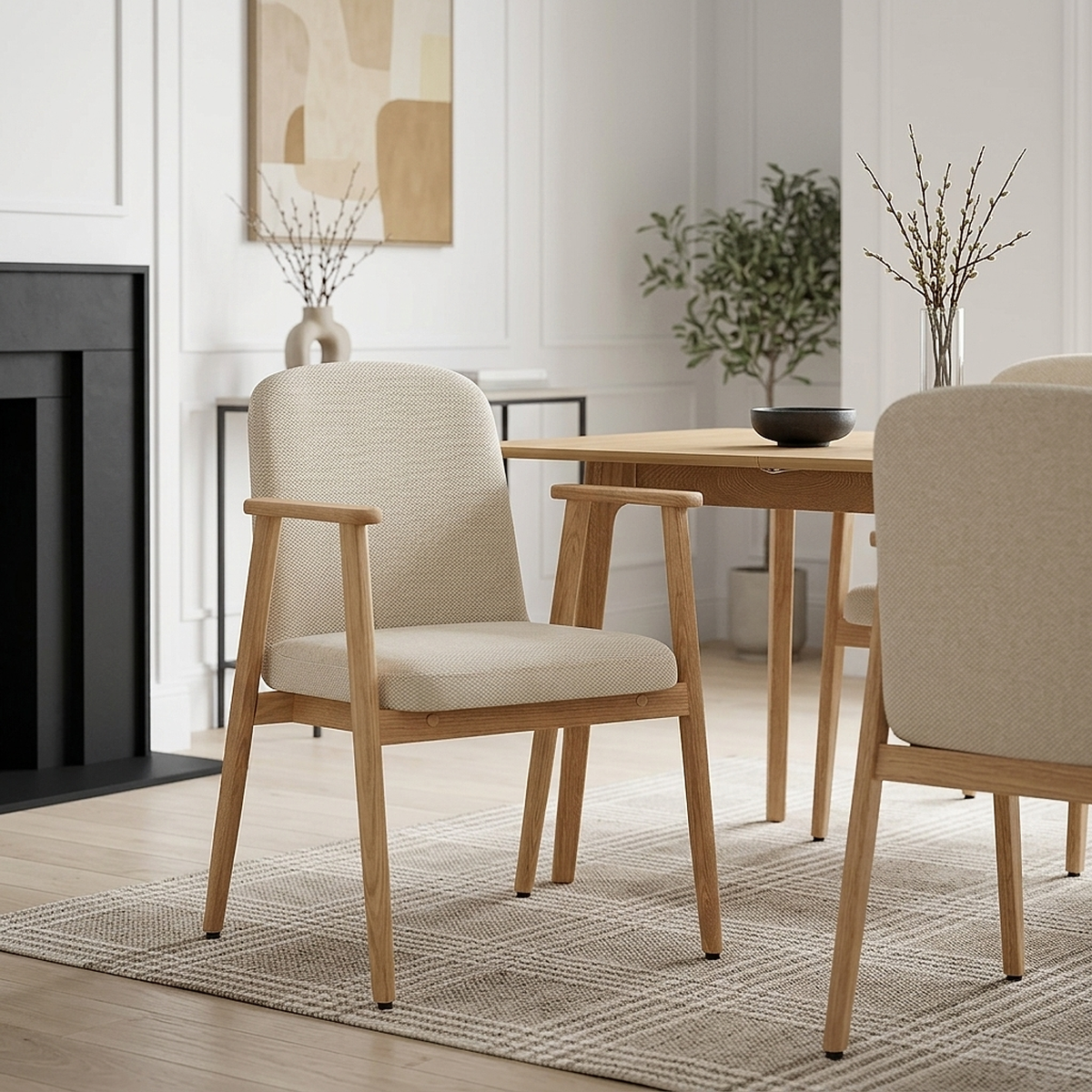 Sedia Tessuto Quercia - Ripley Beige