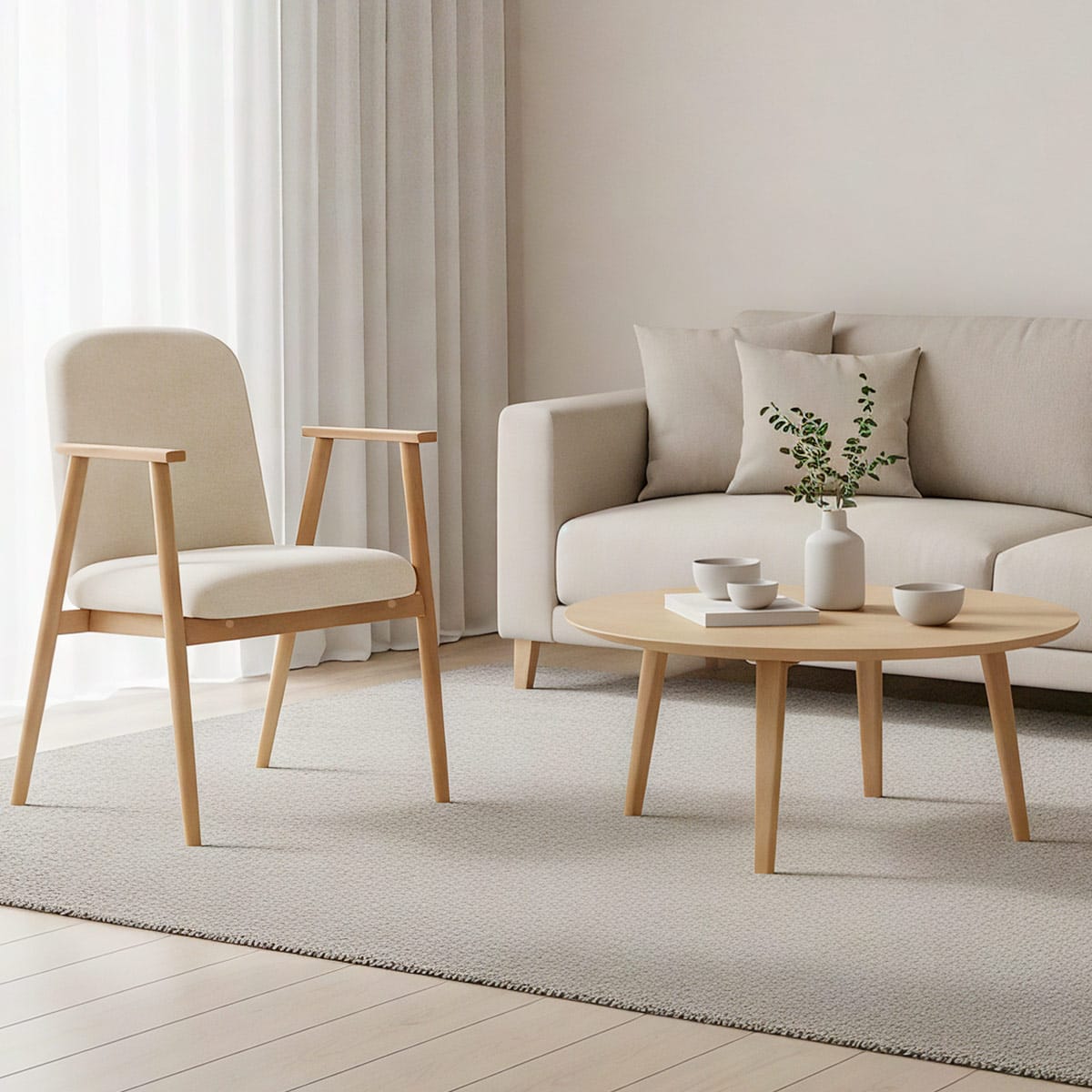 Sedia Tessuto Quercia - Ripley Beige
