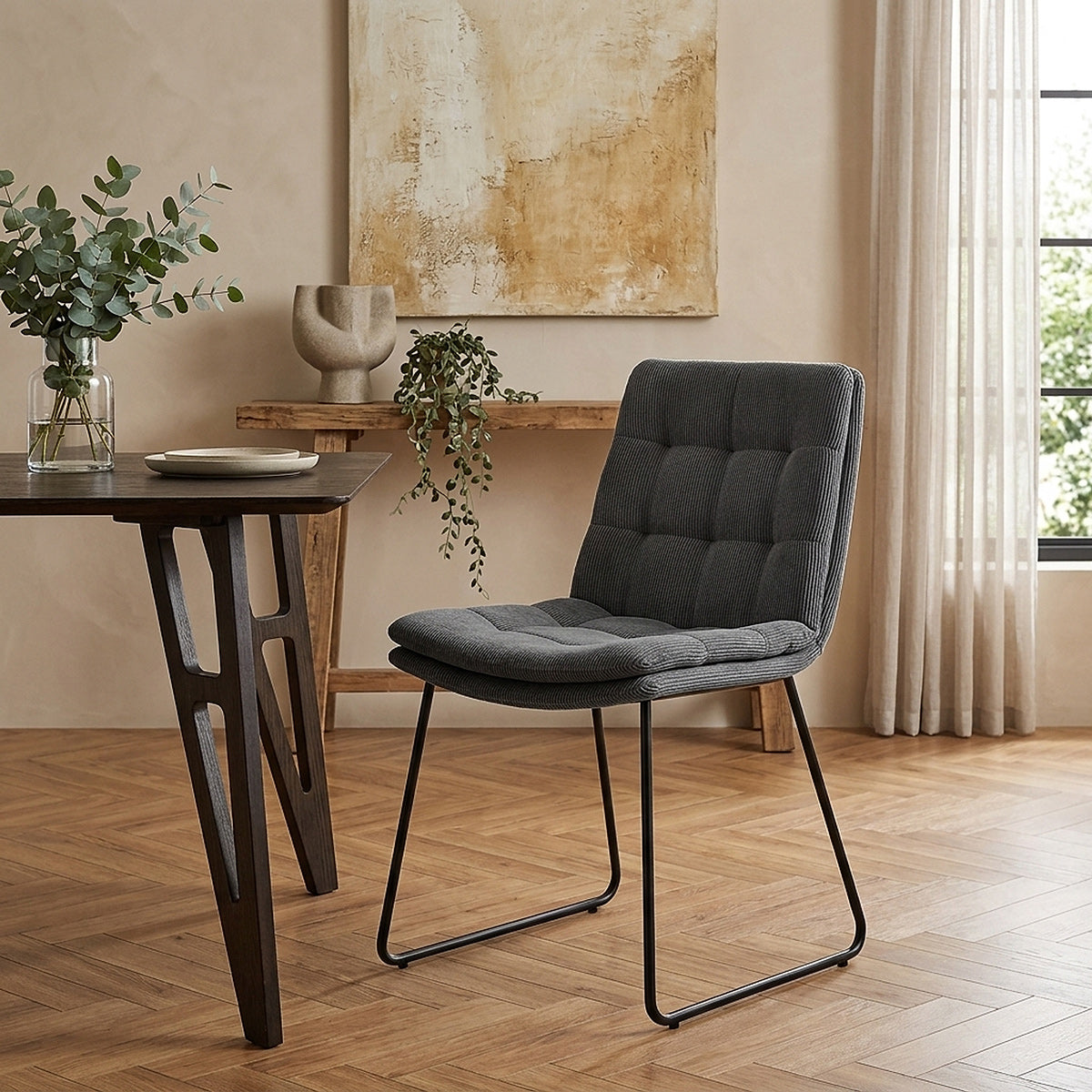 Sedia Tessuto - Riva Grigio scuro
