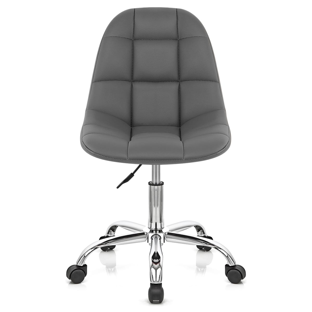 Sedia Ecopelle Cromato - Rochelle Ufficio Grigio