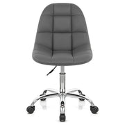 Sedia Ecopelle Cromato - Rochelle Ufficio Grigio