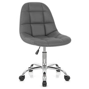 Sedia Ecopelle Cromato - Rochelle Ufficio Grigio