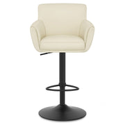 Sgabello Vera Pelle Metallo - Rome Crema
