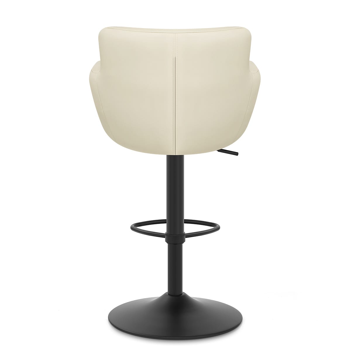 Sgabello Vera Pelle Metallo - Rome Crema