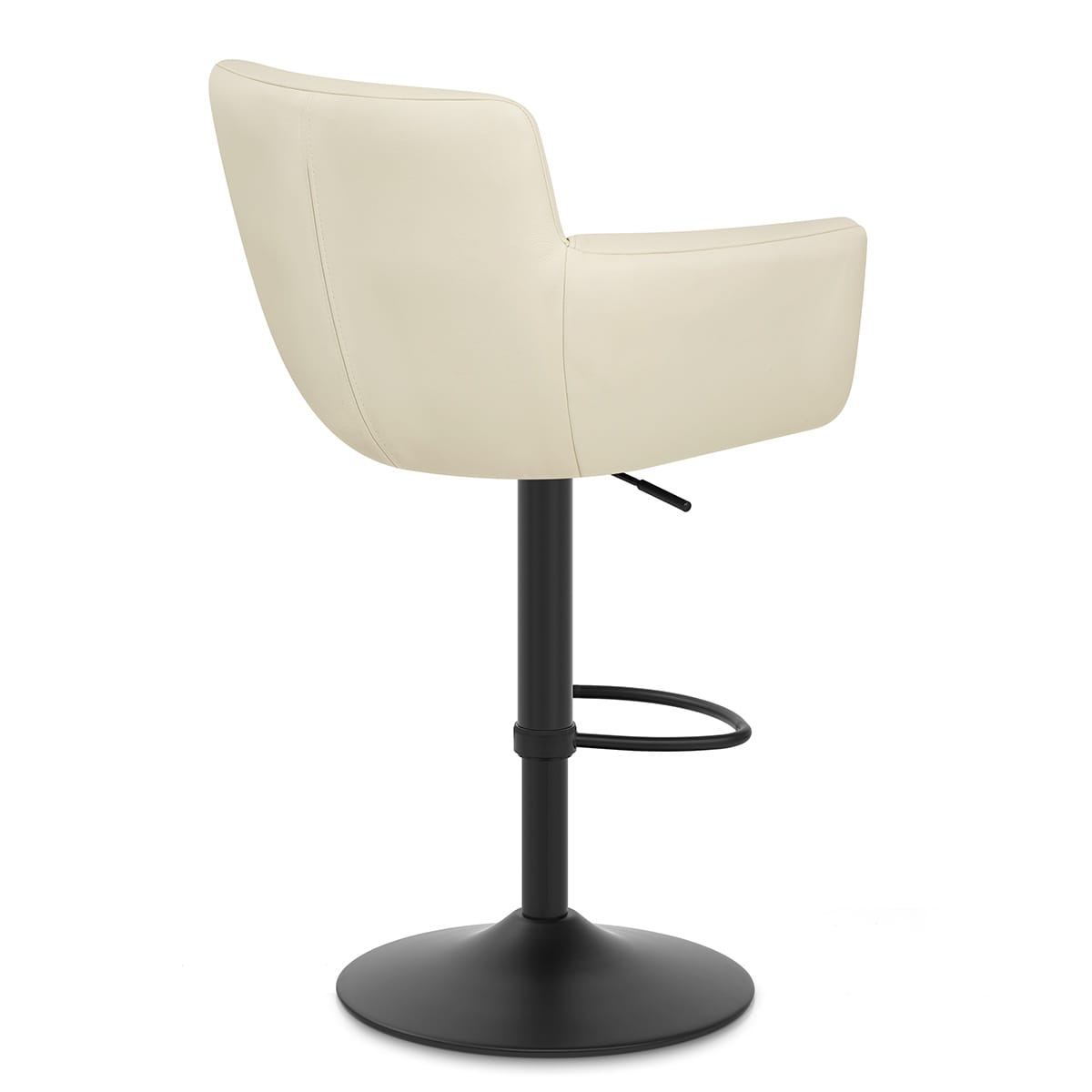 Sgabello Vera Pelle Metallo - Rome Crema
