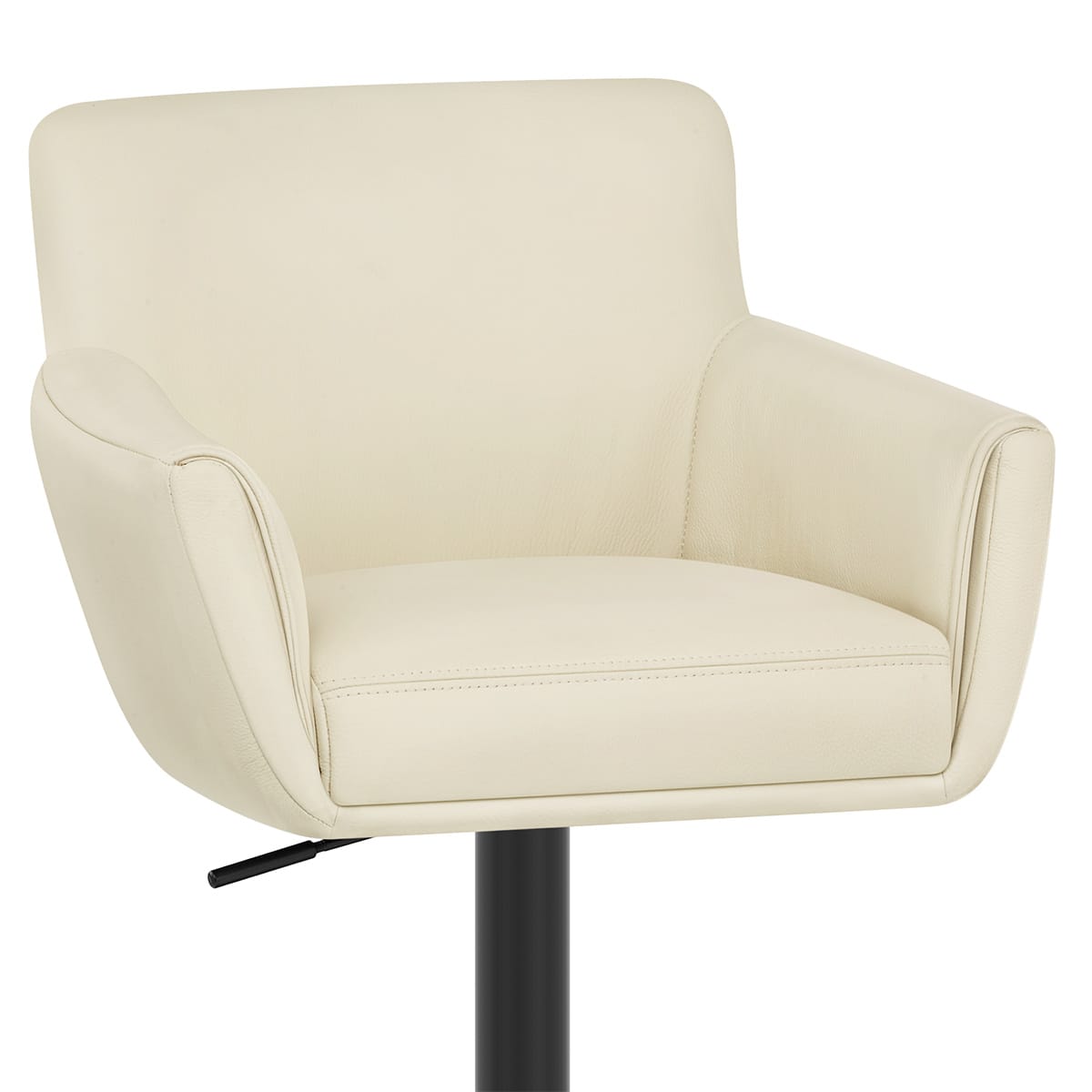 Sgabello Vera Pelle Metallo - Rome Crema