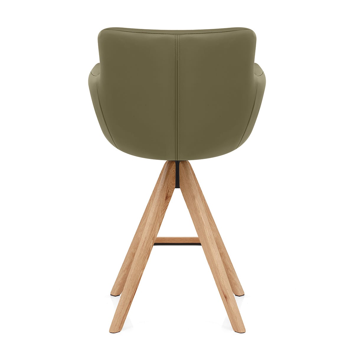 Sgabello Vera Pelle Legno - Rome Verde