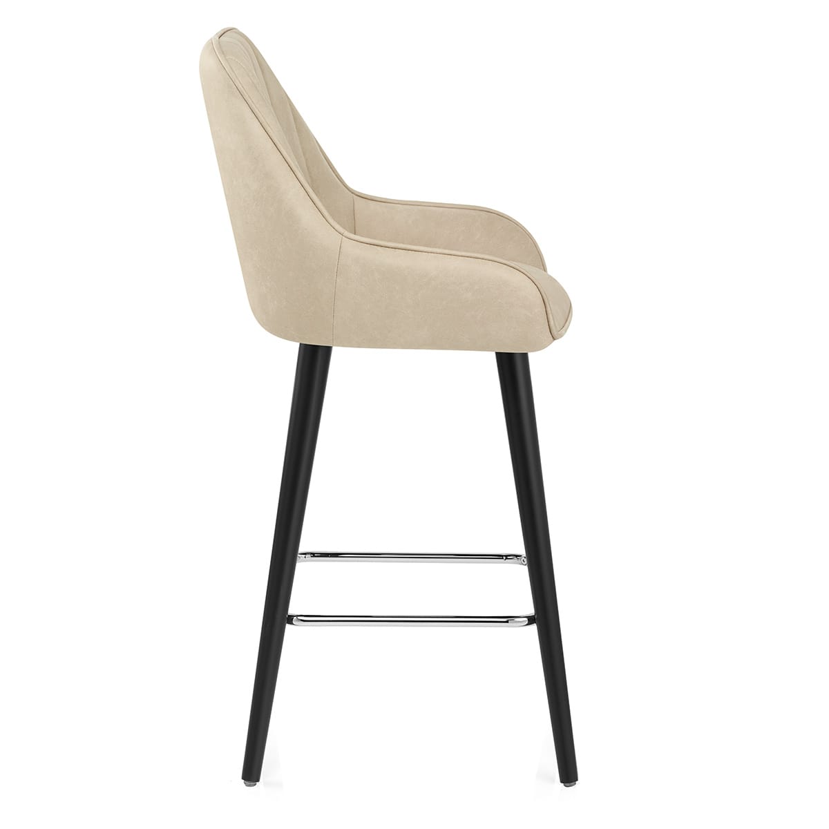 Sgabello Ecopelle - Rosa Crema