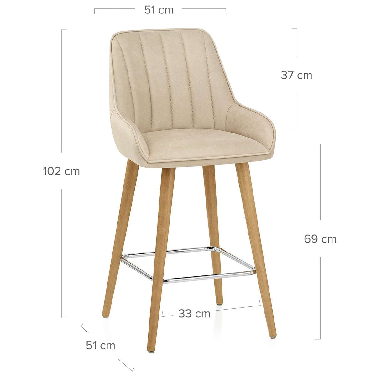 Sgabello Legno - Rosa Crema